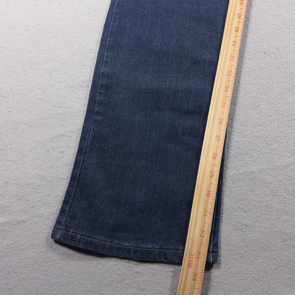 Vintage Levis 505 Jeans Women 10 Long Blue Dark Wash Straight Leg Stretch Denim - Picture 3 of 11